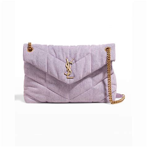 ysl purple denim bag